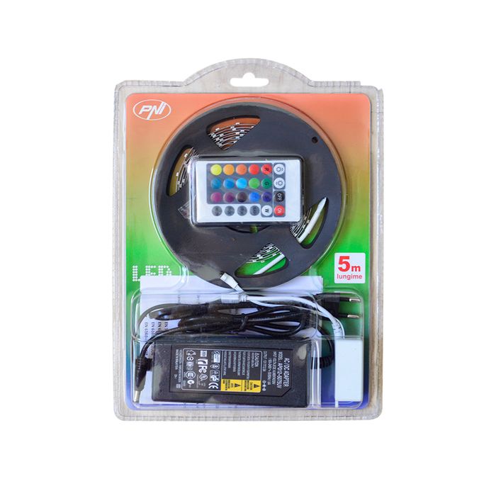 Banda LED PNI D-Light 60RGB flexibila de interior 60 leduri/m 12V 5m