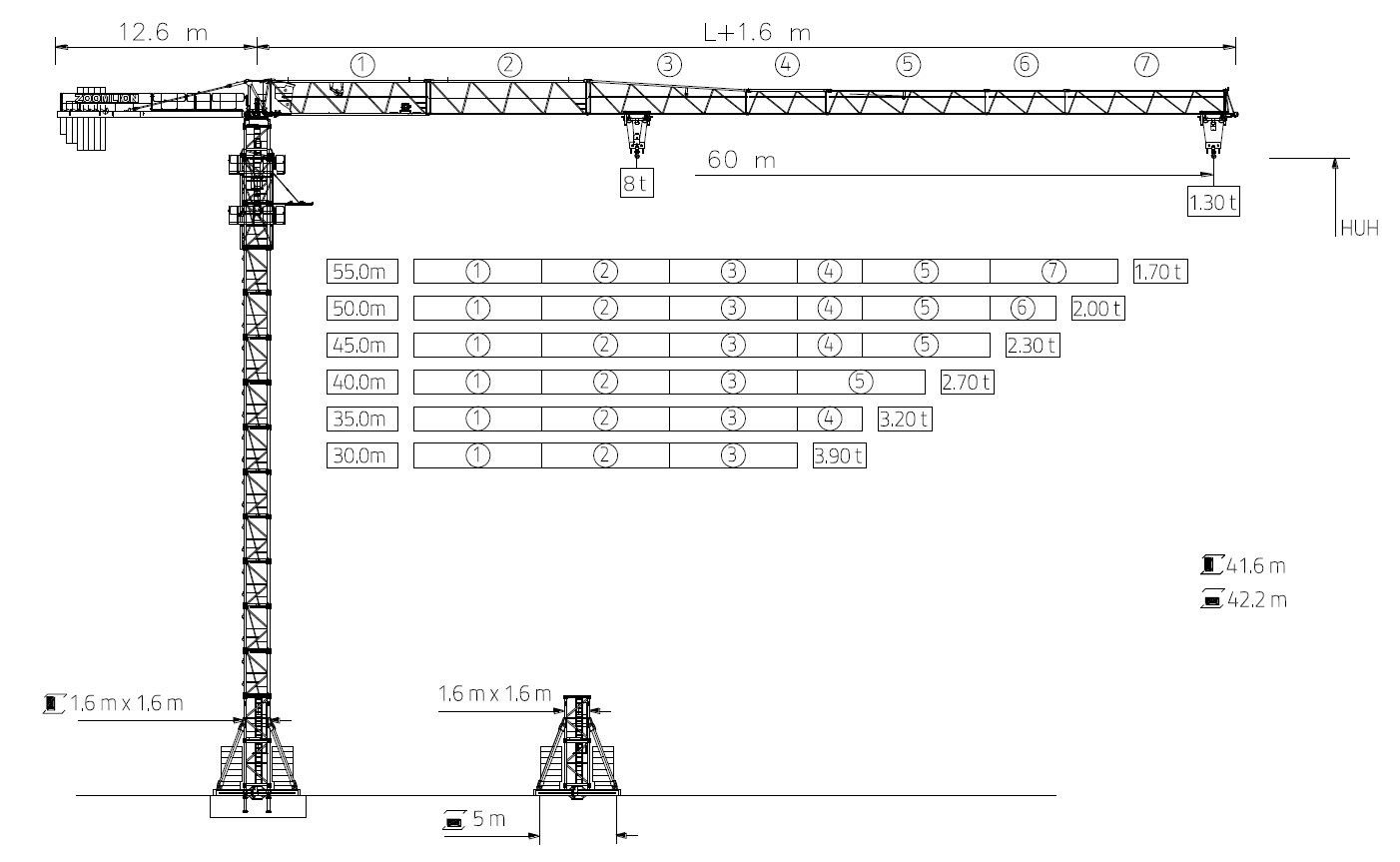 Zoomlion Башенный кран WA6013-8F