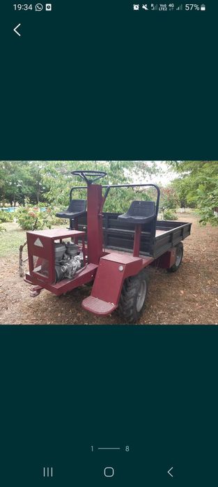Mini tractor agricol 4x4 benzină, direcție pe toate roțile
Mini tract