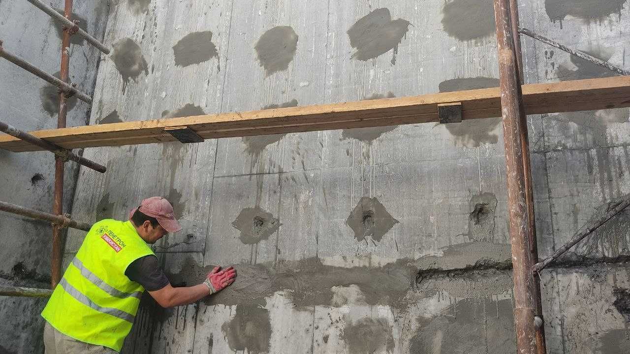 Гидроизоляция стыков конструкции из бетонных блоков пола потолка
