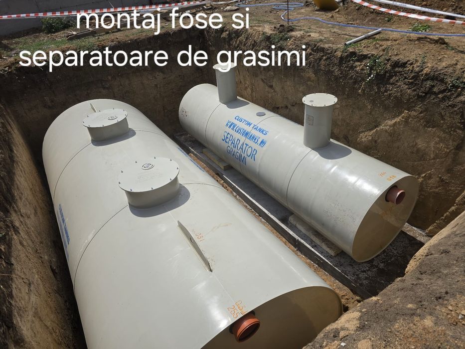 Montaj fose, statii de epurare, separatoare grasimi