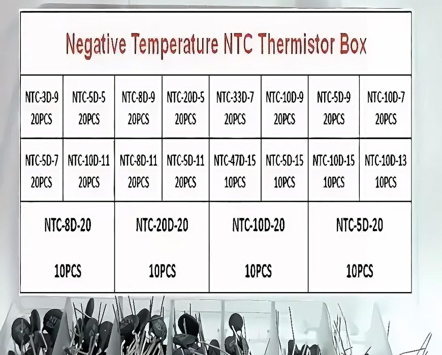 Termistore NTC,pentru temperaturi negative,cutie cu toate modelele