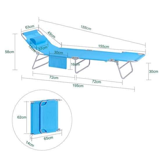 Sezlong metalic gradina cu perna confortabila |SB OGS35-B