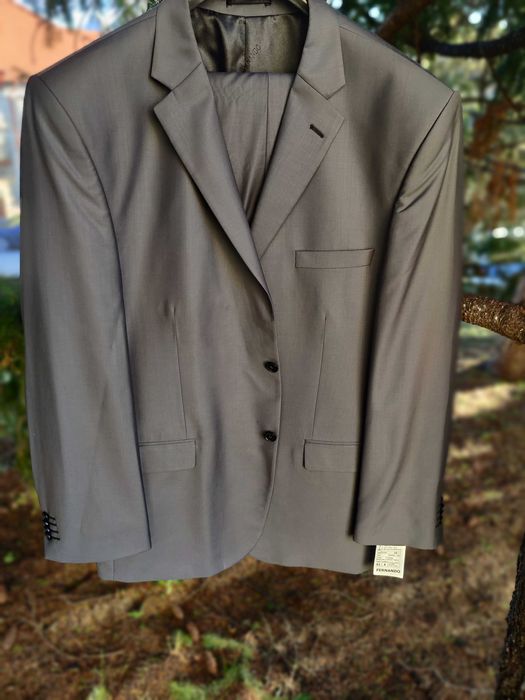 Costum Giorgio Armani / Fernando  62 -NOU - Gri lucios - Lana virgina