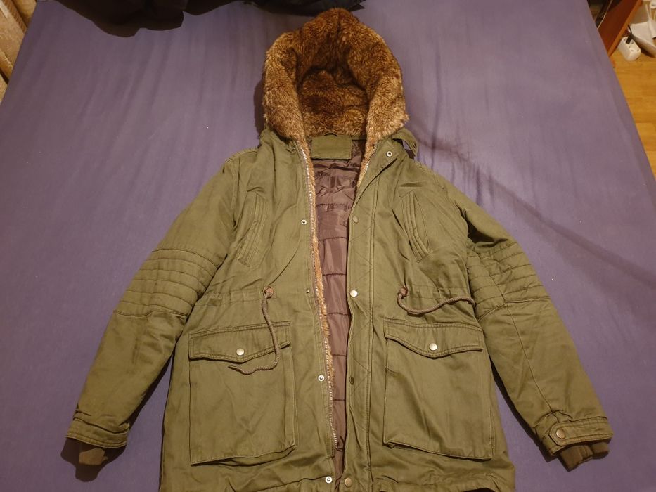 Geaca parka verde kaki