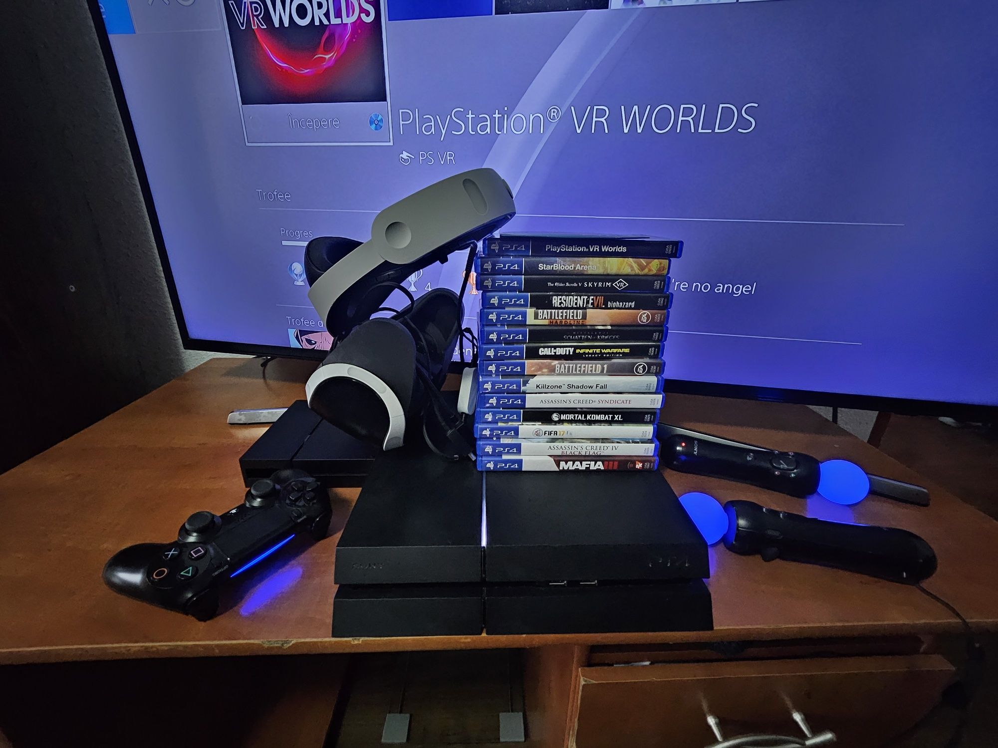 Playstation 4 500Gb și Set Ochelari VR Sony