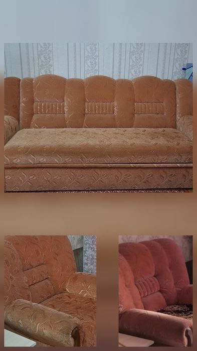 Продам Мягкий уголок, Диван и два кресла б/у в очень хорошем состоянии