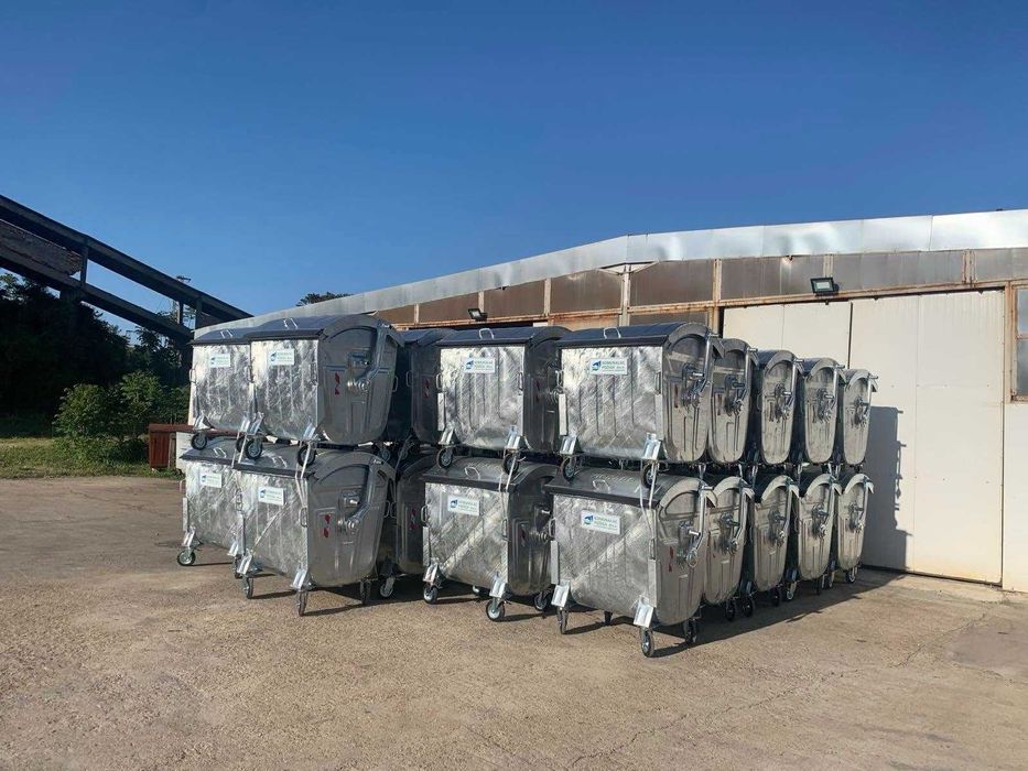 Метален контейнер за смет тип ”Бобър” 1100 л - поцинкован