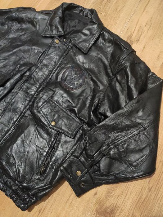 Geaca vintage din piele US Army Vietnam Veteran marimea L