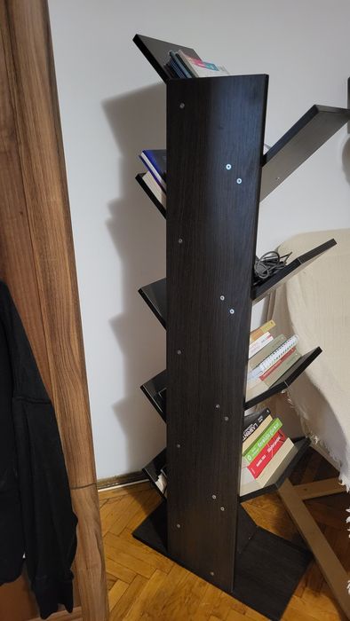 Raft depozitare carti maro