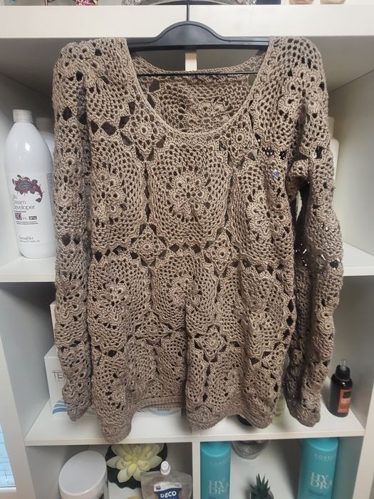 Cardigan croșetat manual ! Lățime 58,lungime 123