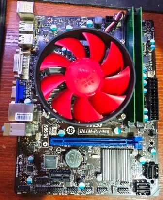 Матплата MSI h61m - i3 3220 - RAM 8GB