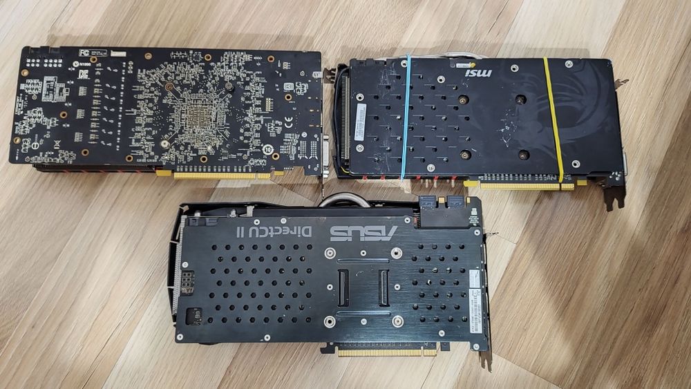 Lot 5 placi video Rx 580/Gtx 970/R9 390/380 defecte