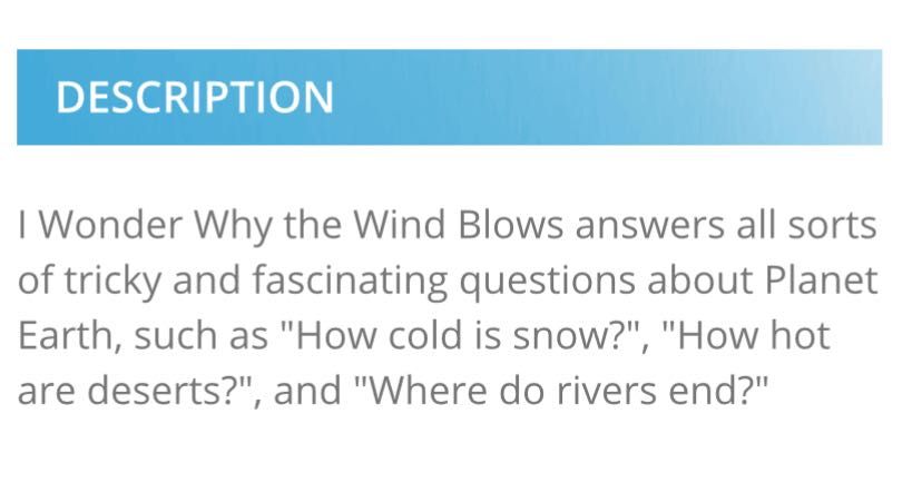 Книга на английском языке «I wonder Why the wind blows”