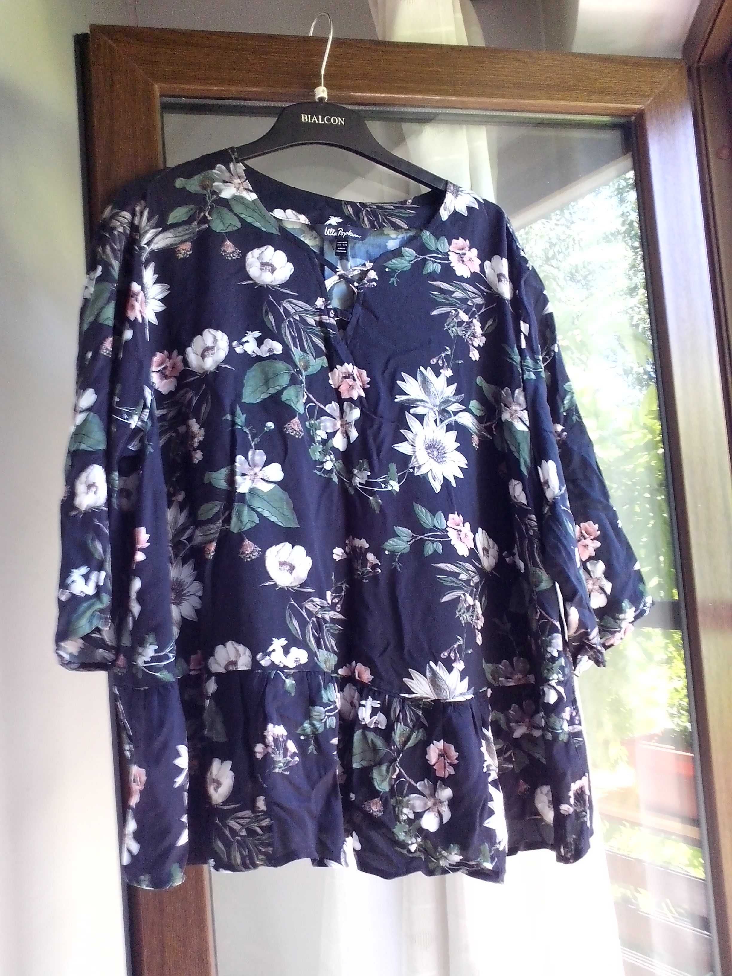 bluza tunica noua 48/50,Ulla Popken,vascoza,model floral,comoda