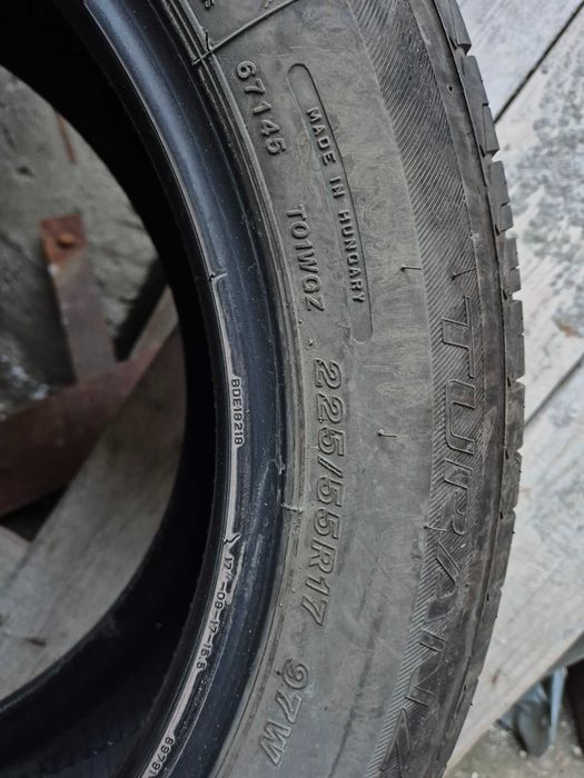 4 anvelope Bridgestone 225/55/17 vară