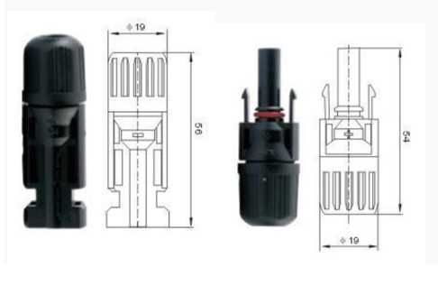 Conector MC4 pentru panouri fotovoltaice/solare