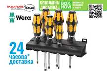 Wera Kraftform Plus 932/6 комплект 6бр.ударни отвертки,със стойка
