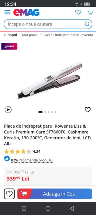 Vând/schimb Placa de par Rowenta