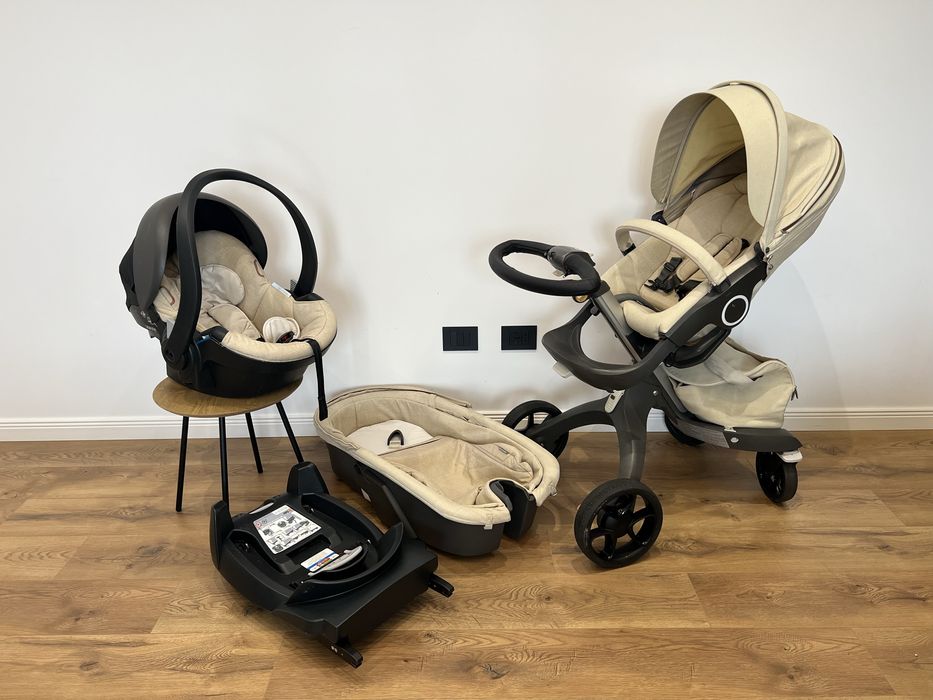 Cărucior Stokke V5 3 în 1 + bază Isofix