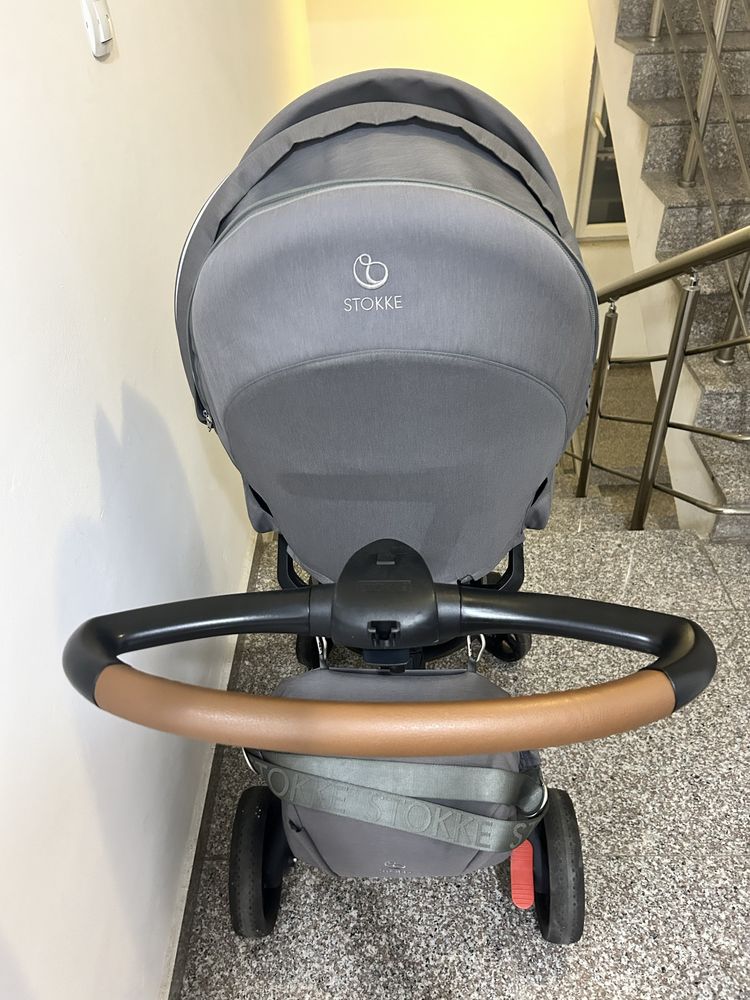Stokke Xplory X + кош за новородено Modern Grey