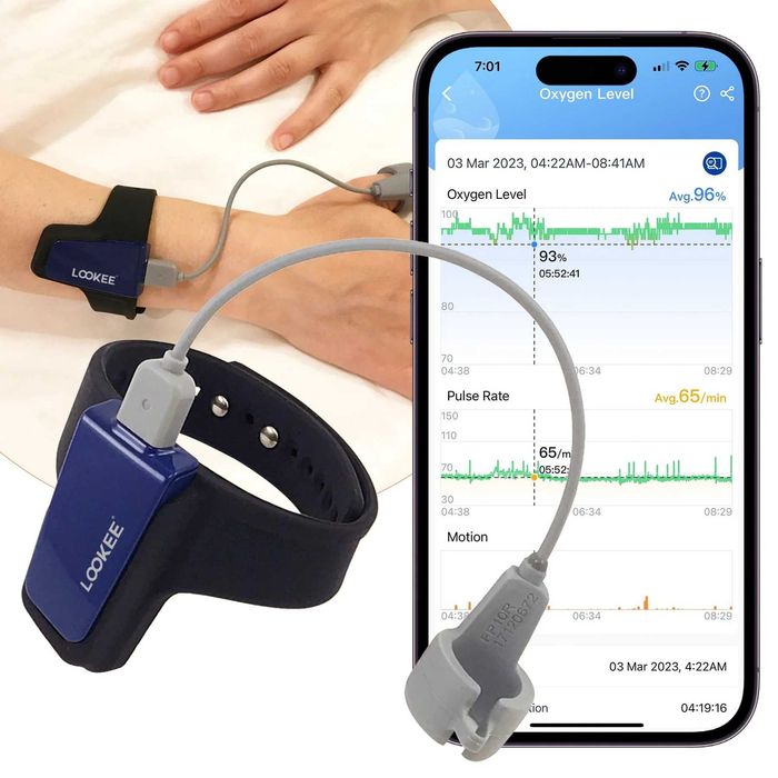 LOOKEE® Wrist Sleep Oxygen Monitor SpO2 професионален оксиметър