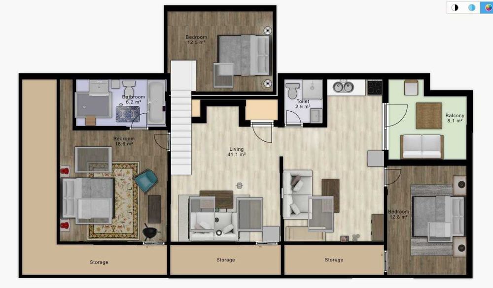 Parc Plumbuita et3, mansarda 92 mp util+ terasa+ depozit, 4 cam, 2 bai