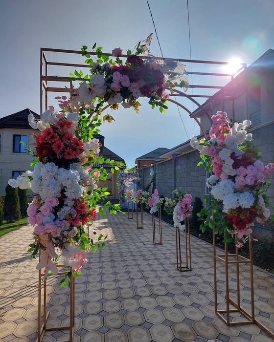 Оформление фотозон: cвадьба, кудалык, узату той, баннер, юбилей, годик