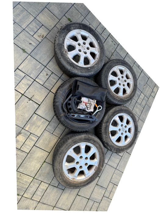 Set jante Alu Opel Astra G Caravan + rezerva + cric + cui tractare