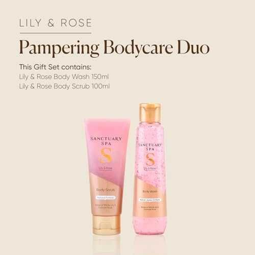 Нов Женски комплект за тяло аромат на лилия роза 2 части Подаръчен сет