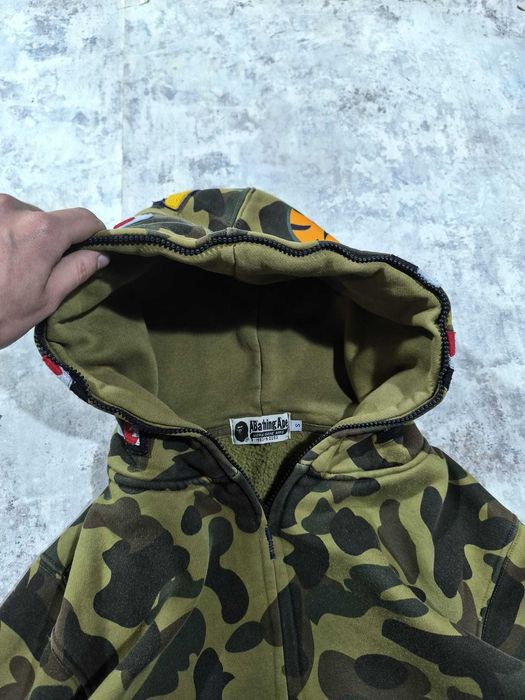 Camo Bape Shark Pullover Hoodie Hanorac 100 Bumbac Marime S