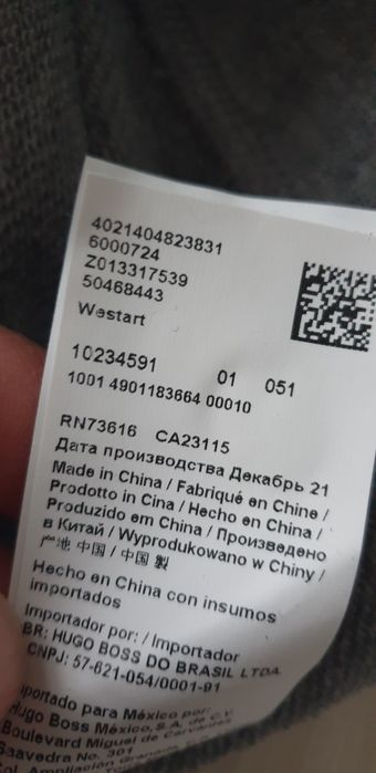Hugo Boss Westart Cotton Mens Size 2XL НОВО! ОРИГИНАЛ! Мъжка Блуза!