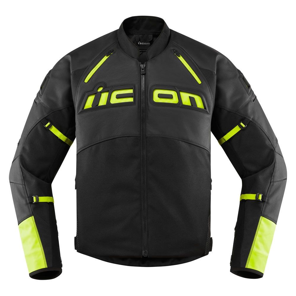 Кожено яке ICON Contra 2 Hi-Viz Л размер (56)