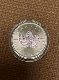 Moneda Lingou 1 Uncie Argint Frunza de Artar Maple Leaf Canada 2021