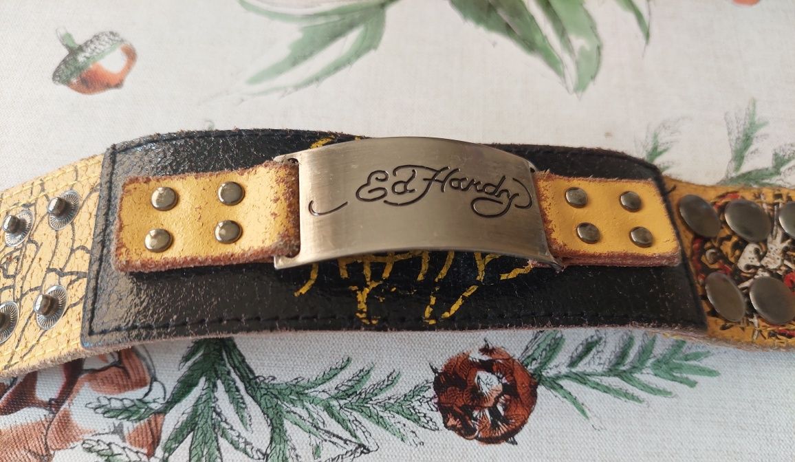 Кожена гривна Ed Hardy