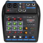 Смесителен пулт, 4 канален DJ Mixer с USB Player и Bluetooth,