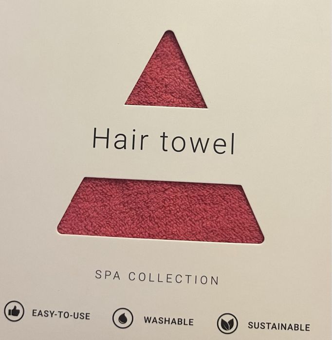 Розова хавлия за коса