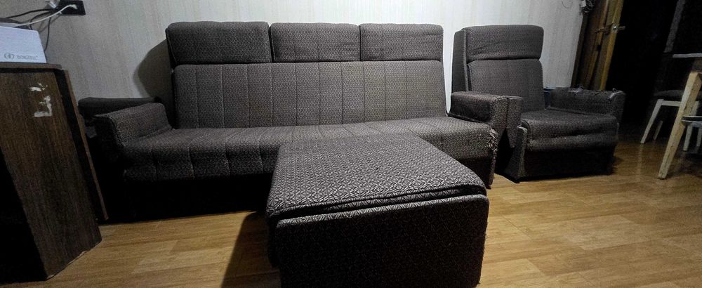 Комплект Диван + 2 кресла + пуфик