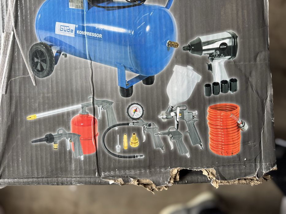 Compresor gude  50L 10 bari cu toate accesoriile 2 pistoane