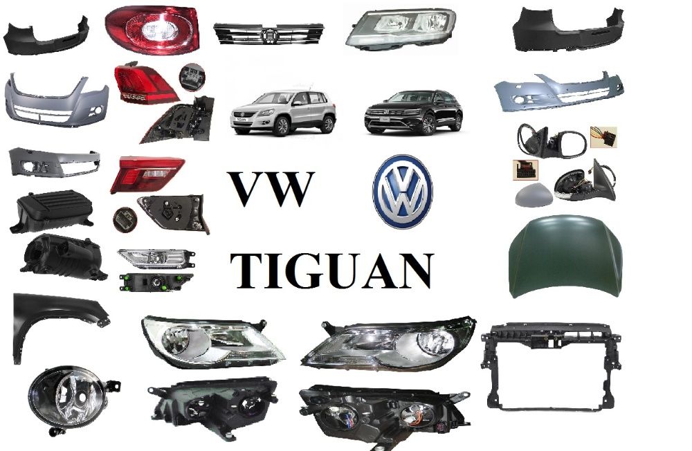Кузовные детали, капот фара бампер решетка радиатор VW TIGUAN