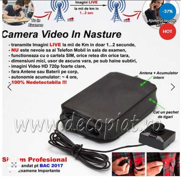 Pachet promo ! inchiriere camera video nasture casca japoneza studenti