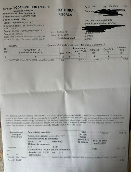 Iphone 15 Pro 128GB GARANTIE 1 AN