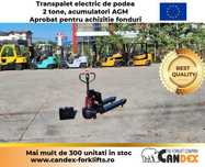 transpalet electric 2 tone acumulator AGM amovibil