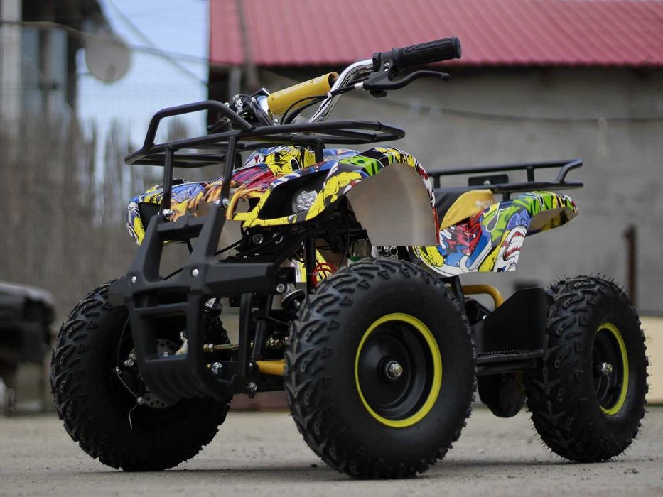 ATV electric pentru copii NITRO Torino 800W 36V Grafiti #Yellow