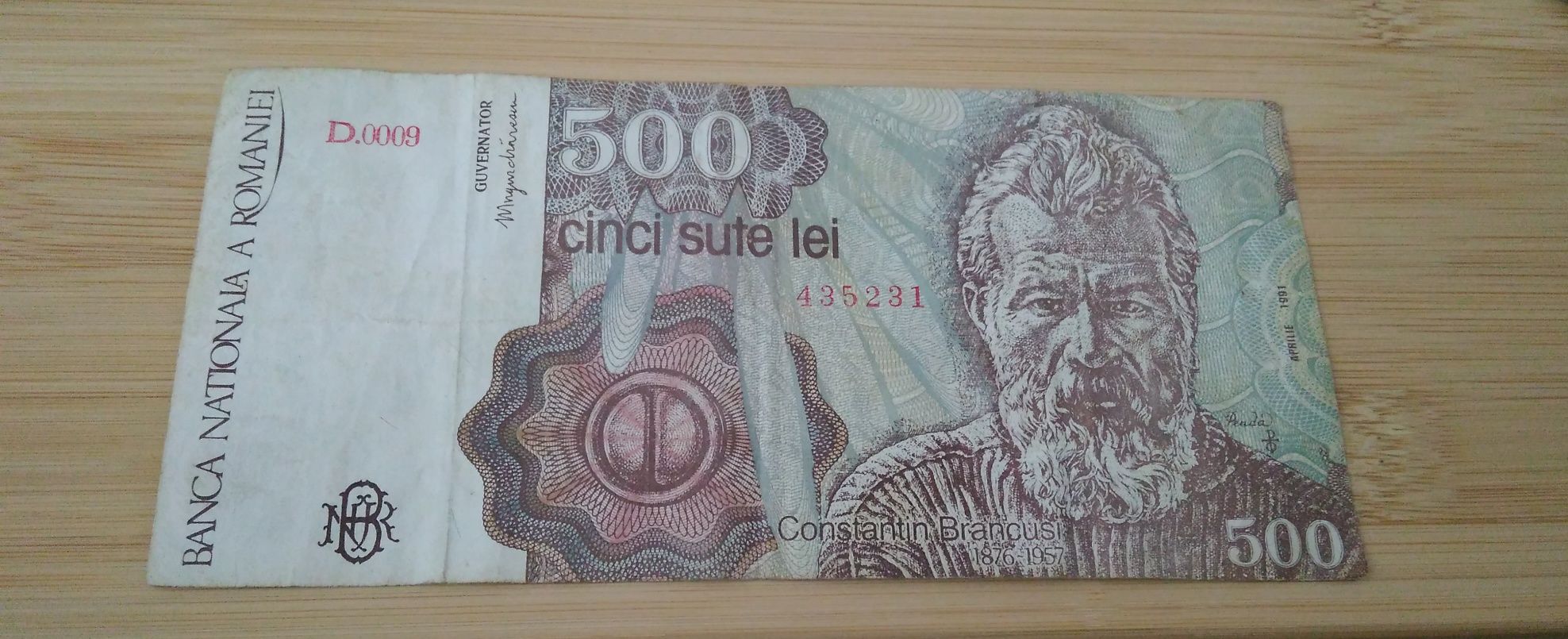 Bancnota cinci sute lei, Seria D, Aprilie 1991