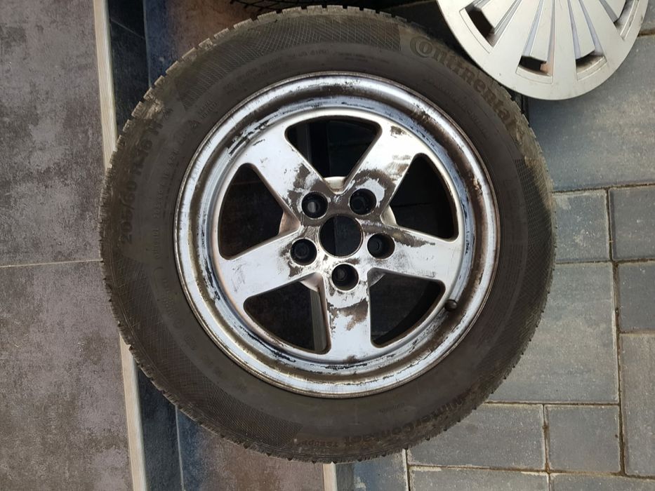 Jante Audi R16 + capace + cauciucuri iarna 205 60 16