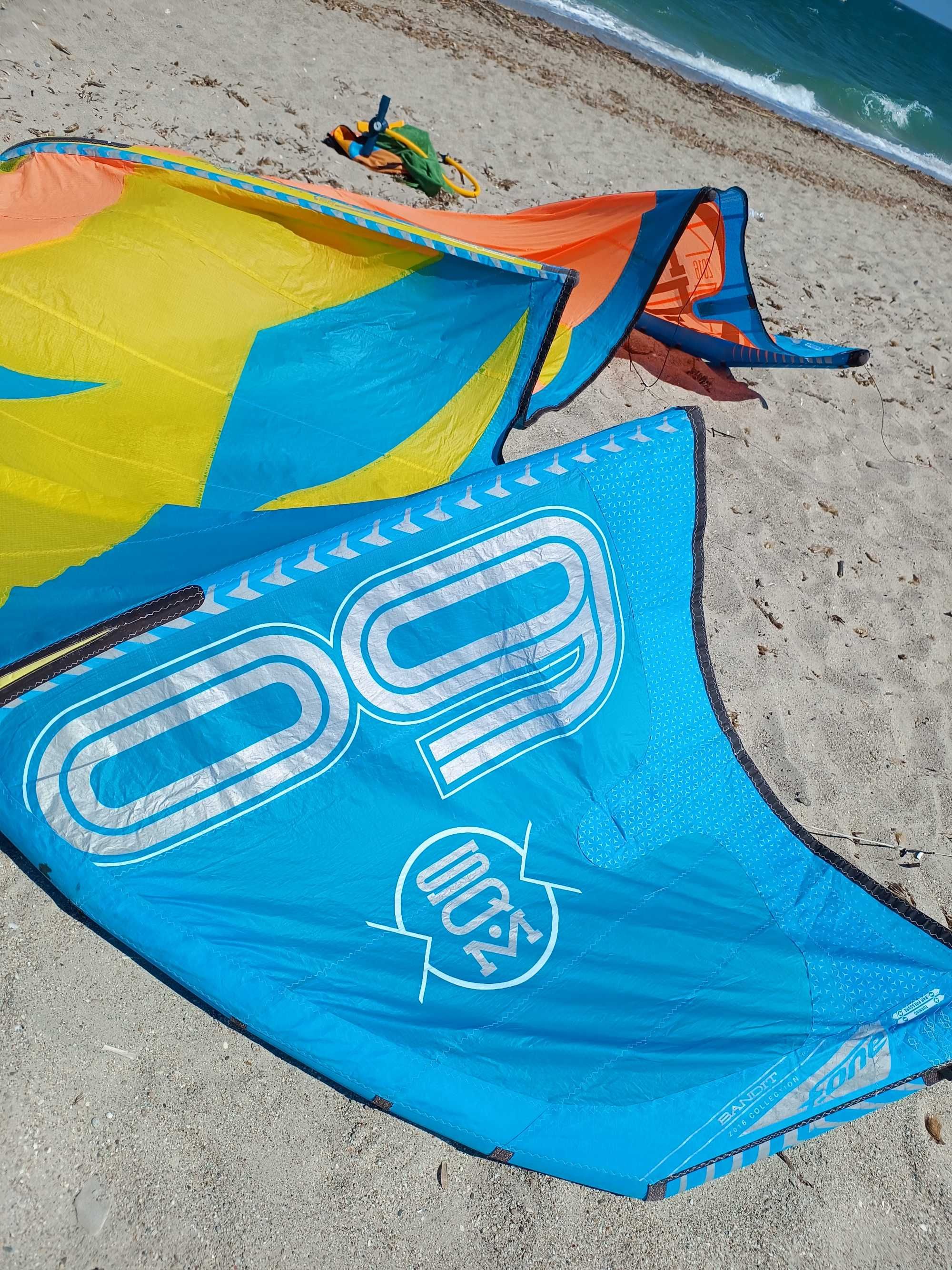 Комплект 3 кайта: Kite Cabrinha  8m/ F1 Bandit 9 m и 7m (всички с баро