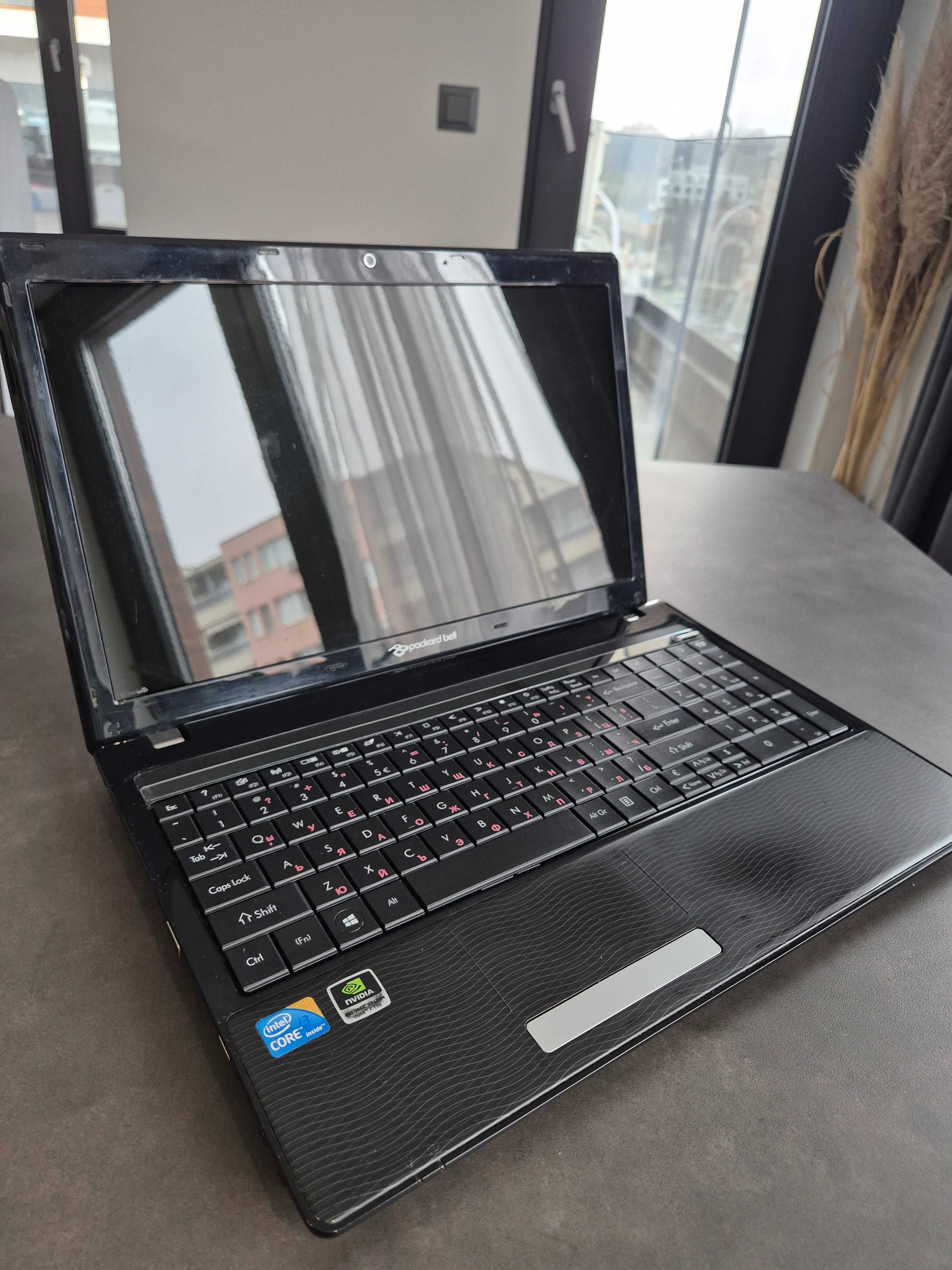 Лаптоп Packard Bell, Intel core i3-M380, NVIDIA GT420M, 3 GB RAM
