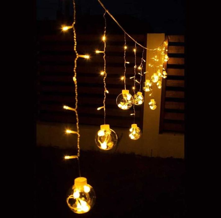 Ghirlanda Luminoasa 3 M cu 12 Globuri, Lumina calda