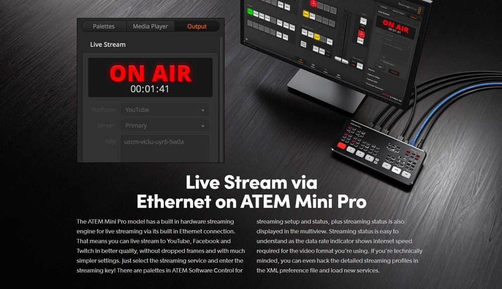 Видеосмесител, рекордер и енкодер Blackmagic Design ATEM Mini PRO